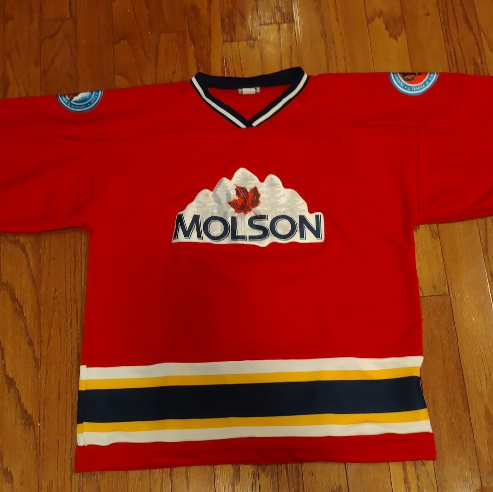 Molson red Sz XL Hockey Jersey